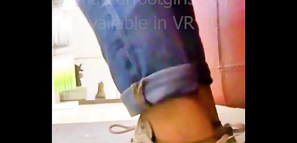 Candid Feet - Wet sweaty stinky nylons, put on sneakers with sweaty nylon feet. Shoeplay Nylons feet